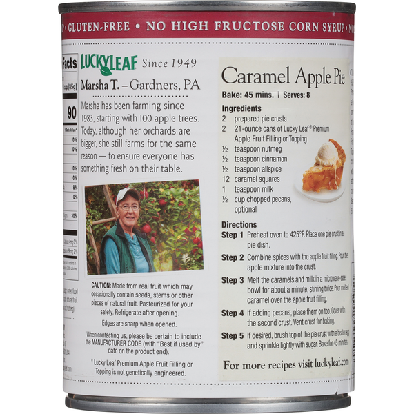 Lucky Leaf Premium Apple Fruit Filling or Topping