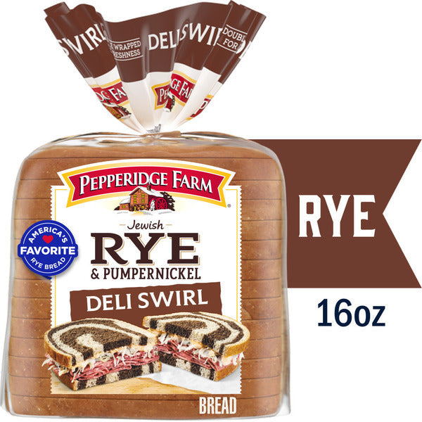 Pain de seigle et pumpernickel en spirale juif de Pepperidge Farm