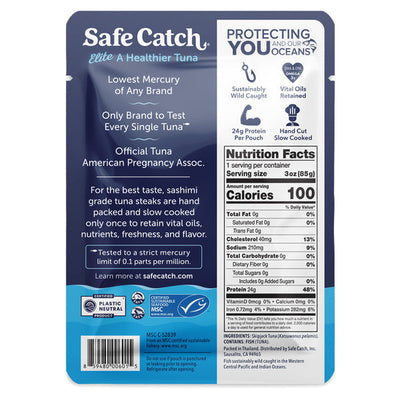Atún Salvaje Elite Safe Catch, probado para mercurio