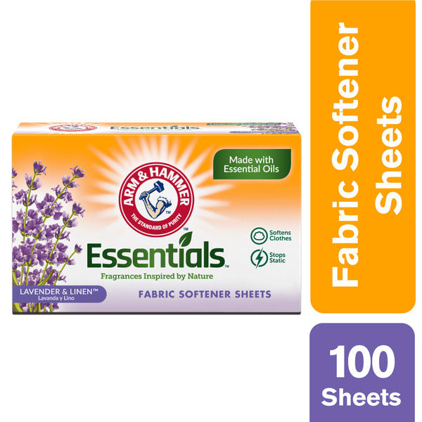 Arm & Hammer Essentials Lavender & Linen Dryer Sheets