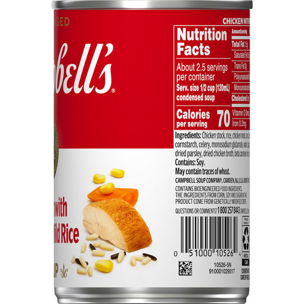 Soupe au poulet et au riz Campbell's avec riz blanc et sauvage