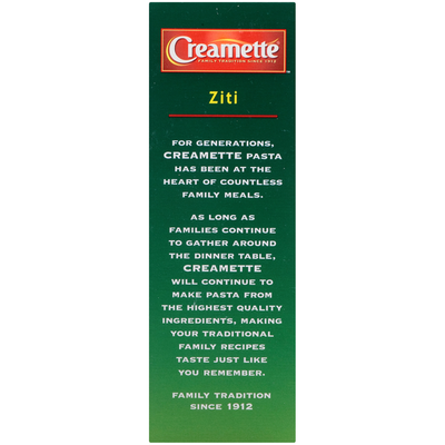 Creamette Ziti - Premium Pasta for Culinary Creations