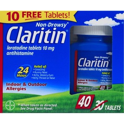 Tabletas para el alivio de alergias sin somnolencia Claritin, 10 mg