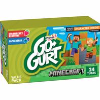 Go-Gurt Minecraft Strawberry Redstone & Lapis Flavor