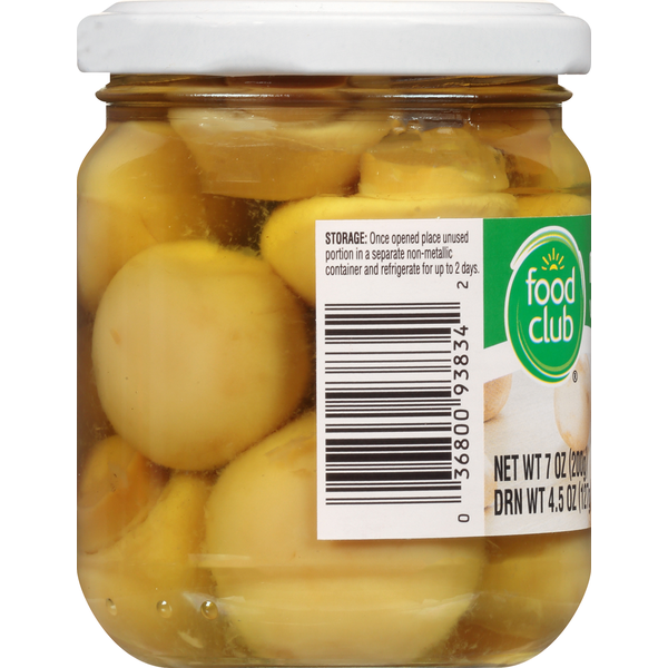 Food Club Whole Mushrooms - Premium Quality