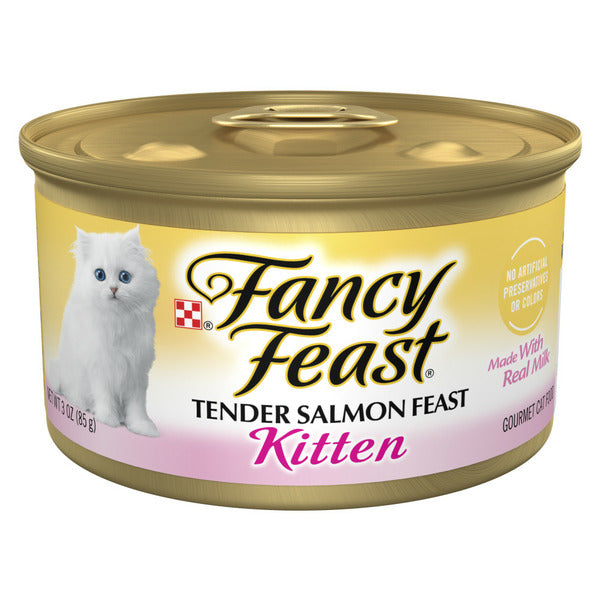 Purina Fancy Feast Pate Húmedo para Gatitos Sin Granos - Festín de Salmón Tierno