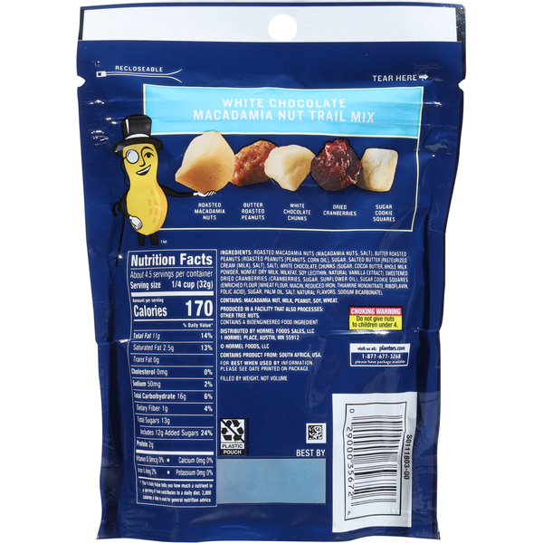 Mélange de fruits secs Planters au chocolat blanc et aux noix de macadamia