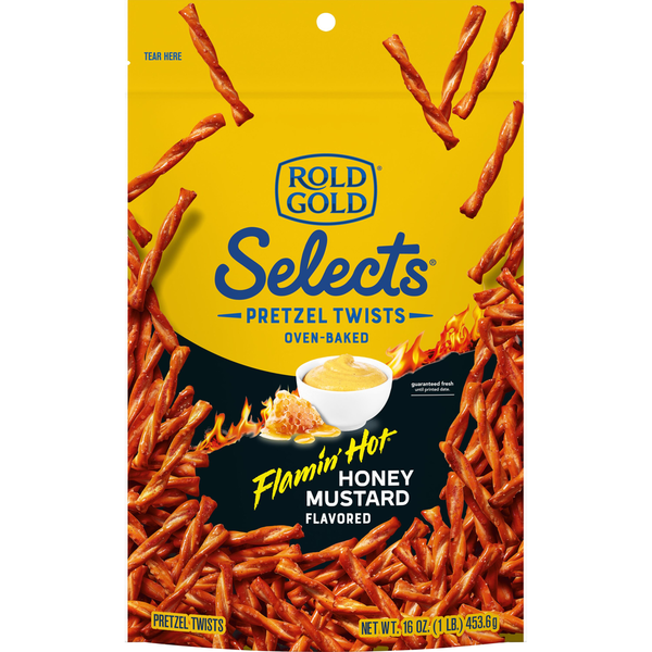 ROLD GOLD Selects Flamin' Hot Moutarde au Miel Prétzels