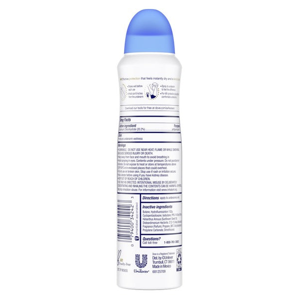 Desodorante Antitranspirante en Spray Dove - Belleza Nutrida