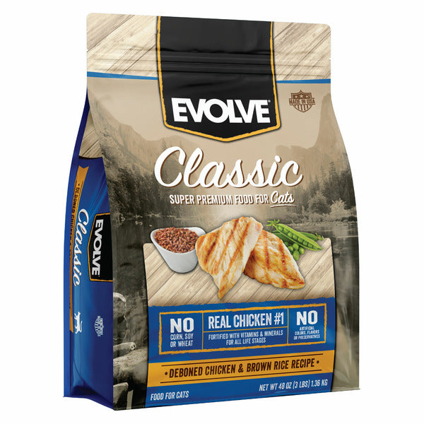 Comida para Gatos EVOLVE Classic de Pollo y Arroz Integral