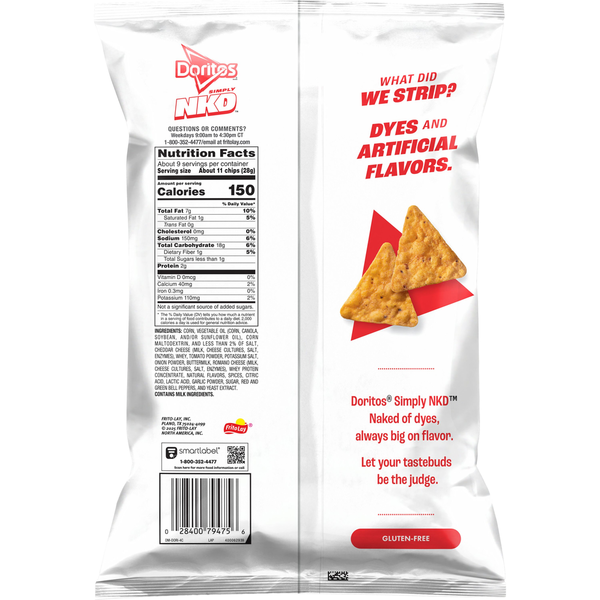Doritos Simply NKD Nacho Cheese Tortilla Chips