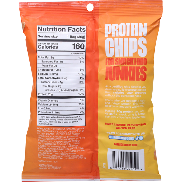 Legendary Foods Popped Nacho Cheese Protein Chips