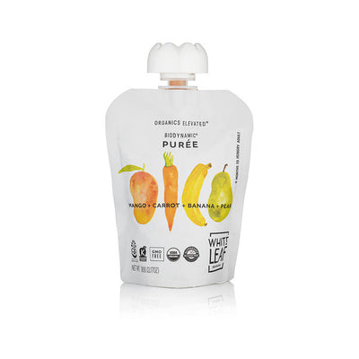 White Leaf Provisions Organic Mango, Carrot, Banana & Pear Purée