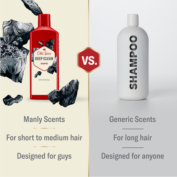 Champú Old Spice Deep Clean para hombres con carbón