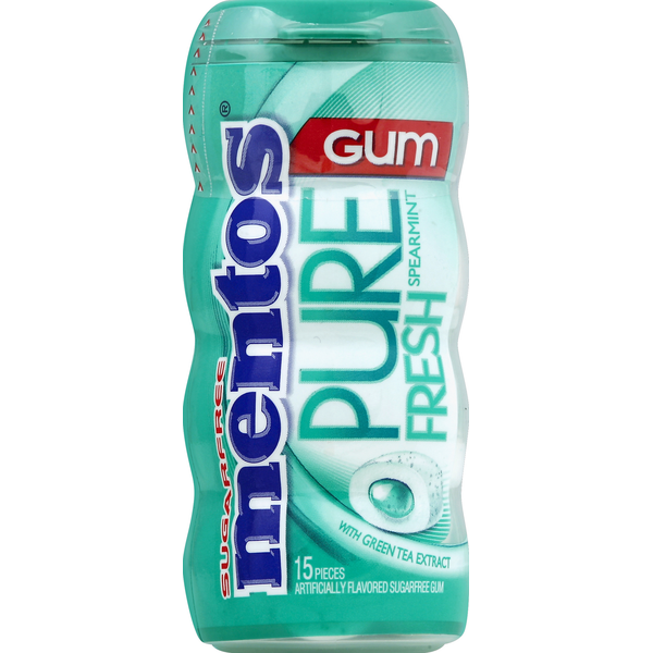 Mentos Gum, Spearmint with Green Tea Extract