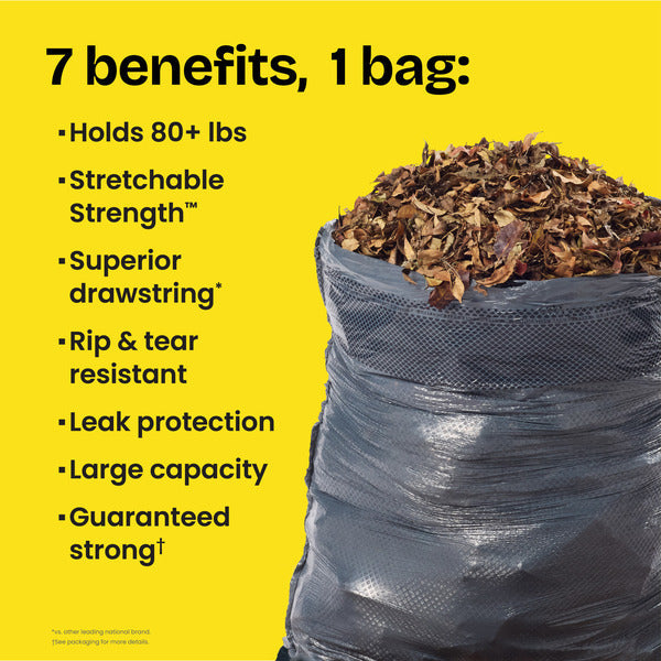 Glad ForceFlex Heavy Duty Trash Bags with Clorox, 30 Gallon