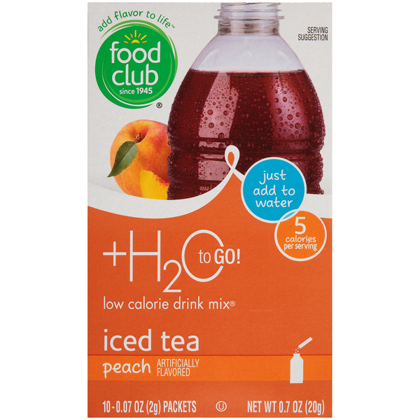 Mélange de boisson glacée au thé pêche faible en calories Food Club