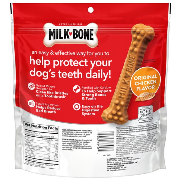 Friandises dentaires quotidiennes Milk-Bone Brushing Chews, Mini, 48 os