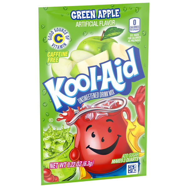 Kool-Aid Unsweetened Green Apple Powdered Drink Mix