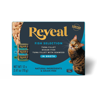 Reveal Comida Húmeda Natural para Gatos, Pack de Variedad de Pescado