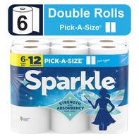 Toallas de papel Sparkle Pick-A-Size, 6 rollos dobles