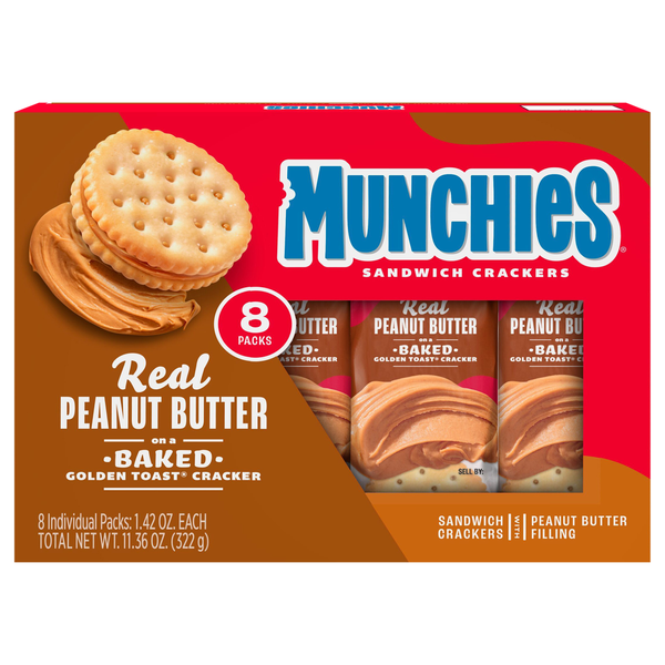 MUNCHIES Crackers Sandwich Beurre de Cacahuète