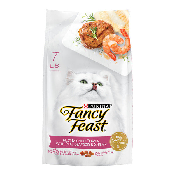 Purina Fancy Feast Croquettes pour Chats - Saveur Filet Mignon