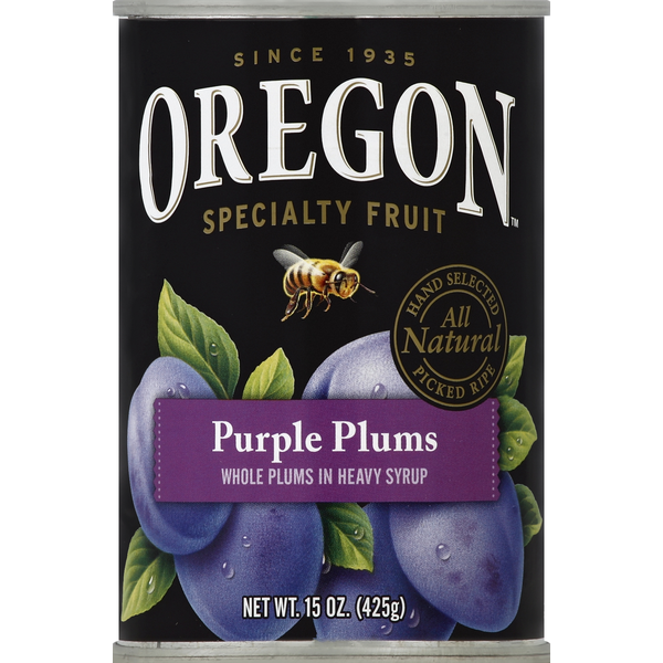 Prunes violettes de l'Oregon dans un sirop épais - Délice de fruits entiers