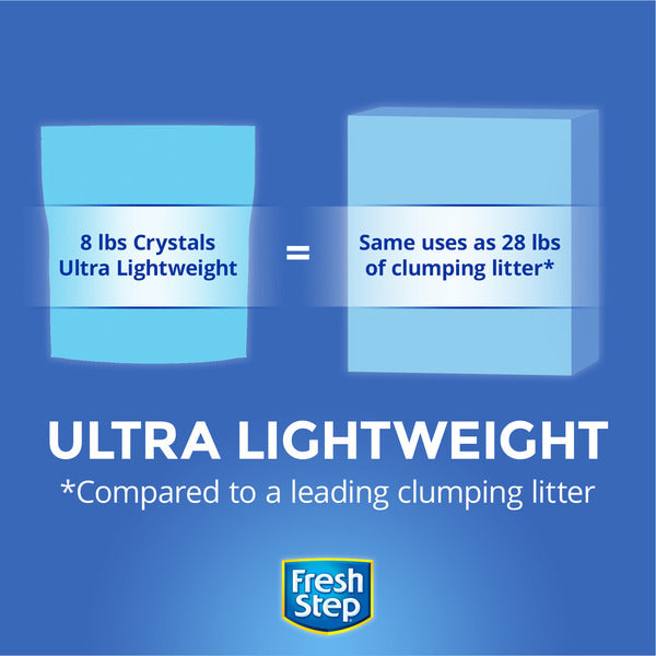Litière pour chat Fresh Step Crystals - Légère et douce pour les pattes