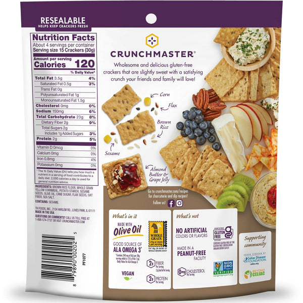Galletas Multigrano Crunchmaster con Sal Marina