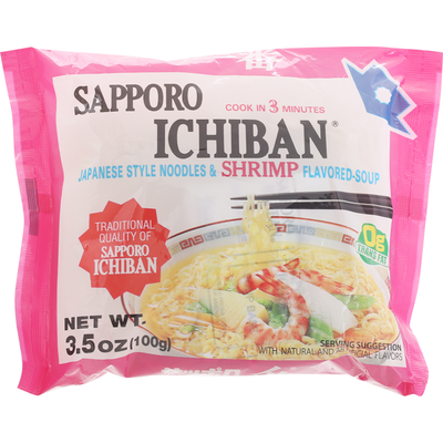 Sapporo Japanese Style Noodles with Shrimp Flavor