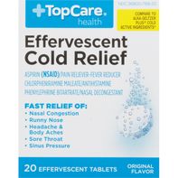 Tablettes effervescentes de soulagement du rhume TopCare