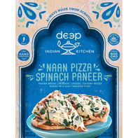 Deep Indian Kitchen Spinach Paneer Naan Pizza