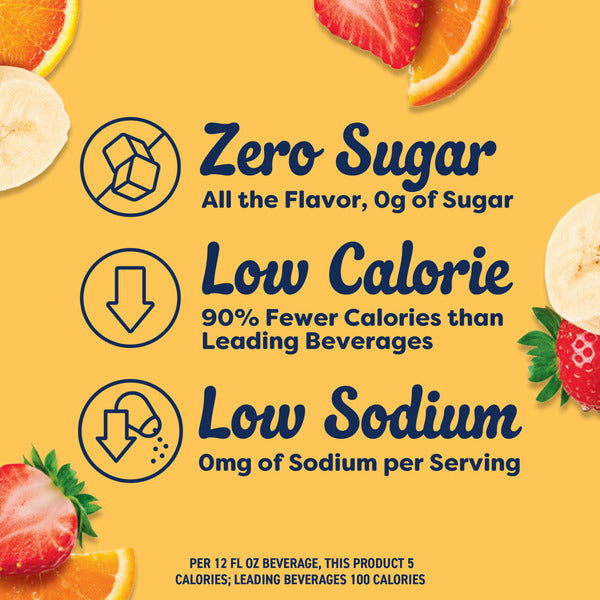 Mezcla de Bebida en Polvo de Fresa, Naranja y Plátano de Crystal Light