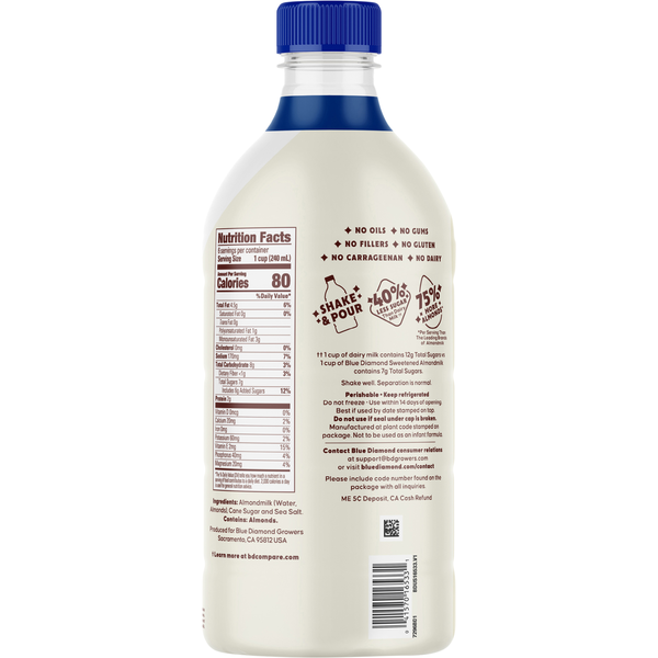 Lait d'amande sucré Simple de Blue Diamond