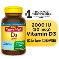 Nature Made Vitamin D3 2000 IU Softgels