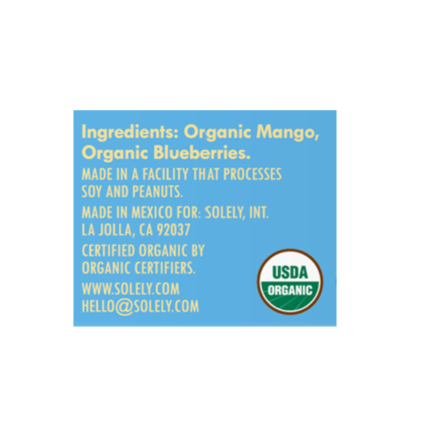 Solely Organic Fruit Jerky, Mangue & Myrtille Multipack