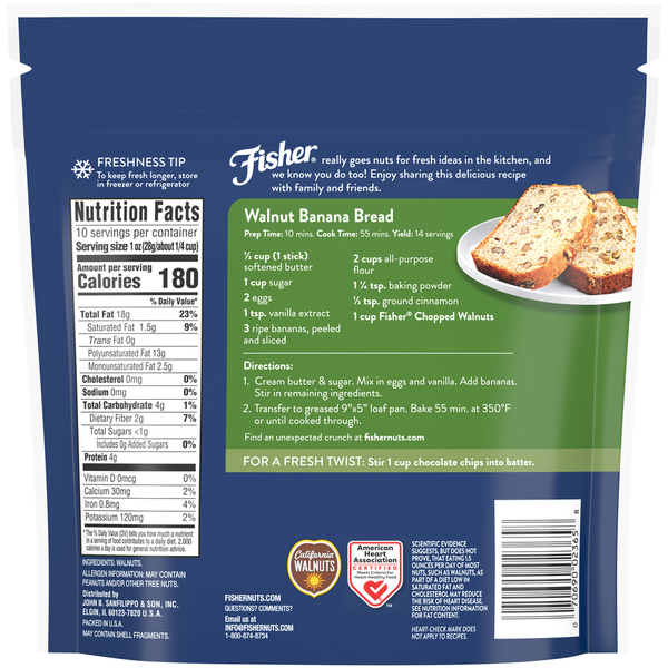 Nueces Picadas Fisher - Nueces de Calidad Premium