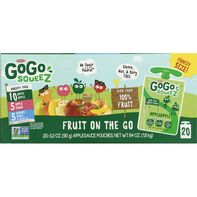 GoGo Squeez Compote de Pommes, Variété Pomme Pêche GIMME