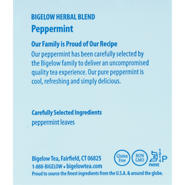 Bigelow Té Herbal, Menta - Bolsitas de Té