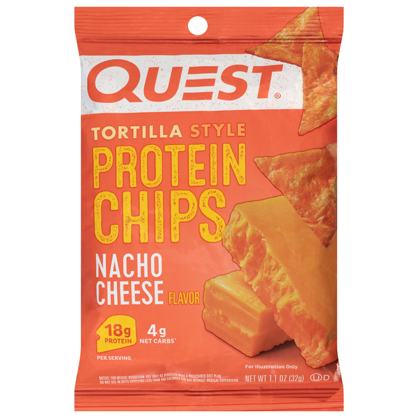 Chips protéinés au goût fromage nacho style tortilla Quest