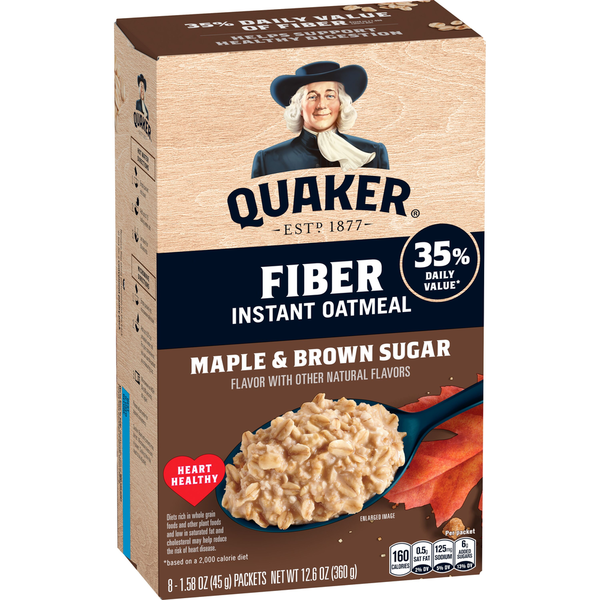Quaker Fiber Instant Oatmeal Érable et Sucre Brun
