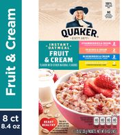 Flocons d'avoine instantanés Quaker avec fruits et crème