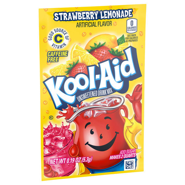 Mezcla en polvo de bebida Kool-Aid sin azúcar de limonada de fresa