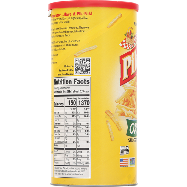 Pommes de terre en filaments Pik-Nik - Saveur originale