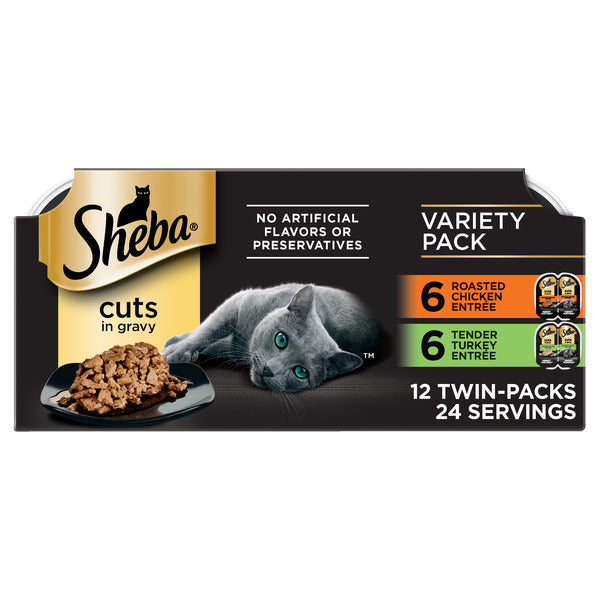 SHEBA Portions Parfait Nourriture Humide pour Chats - Pack de 12