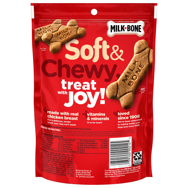 Friandises pour chiens Milk-Bone, tendres et moelleuses, recette au poulet