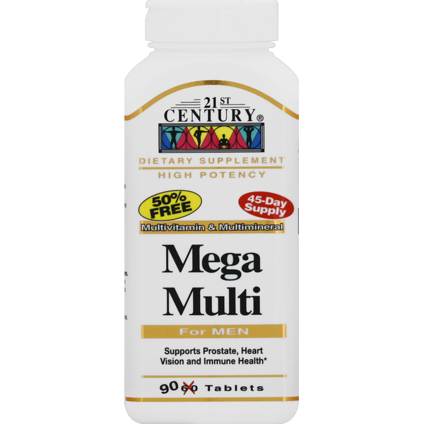 Mega Multi du 21ème siècle pour hommes - Comprimés multivitaminés premium