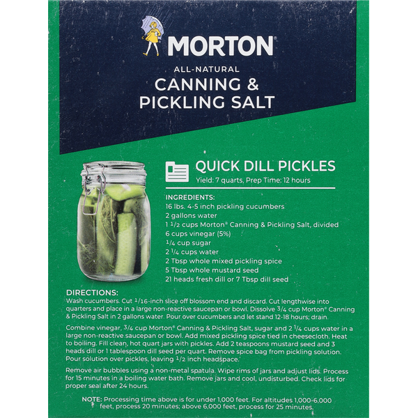 Morton Salt for Canning & Pickling