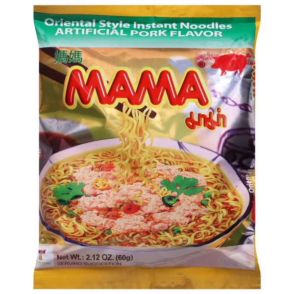 Nouilles Instantanées Mama, Saveur Porc, Style Oriental